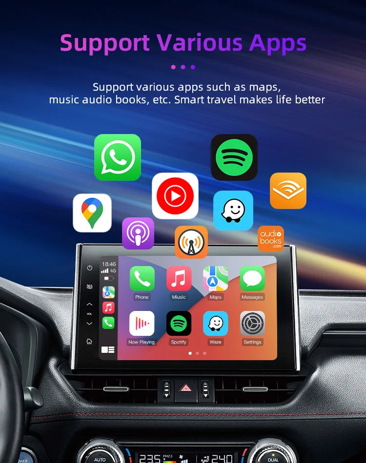 TIMEKNOW Wireless CarPlay Adapter for Apple iPhone Wired to Wireless Carplay Dongle Plug And Play USB Connection Auto Car Dongle