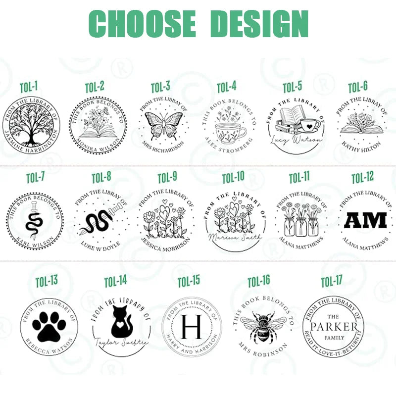 Personalized Book Embossers Custom LOGO Book Embosser Stamps From the Library / Envelope Party Invitation Embossing Stamps DIY