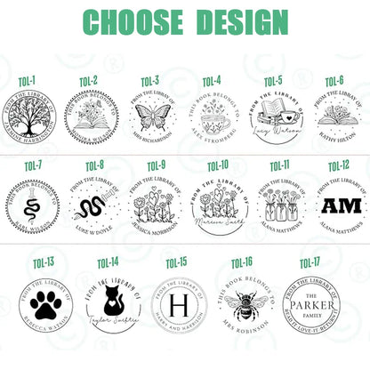 Personalized Book Embossers Custom LOGO Book Embosser Stamps From the Library / Envelope Party Invitation Embossing Stamps DIY