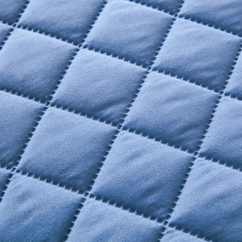 Northern Europe Double-deck Pillowcase Waterproof Anti-Mite Anti-Bacterial Quilted Cotton Pillow Case Bedroom Home Decoration