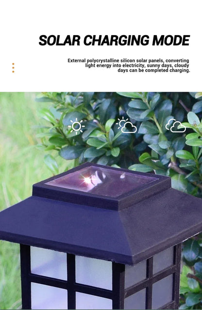 2Pcs Outdoor Solar LED Pathway Lights Walkway Garden Decor Street Lamp for Landscape Yard Patio Driveway Festival Lighting