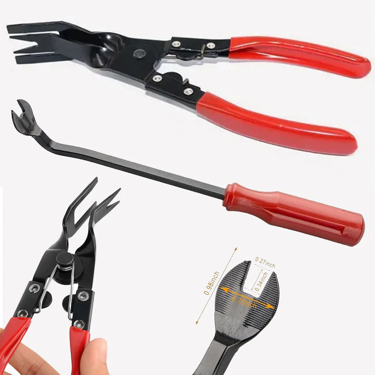 Car Trim Clip Removal Pliers Headlight Repair Tool for Dash Door Panel Fascia & Plastic Rivet Disassembly