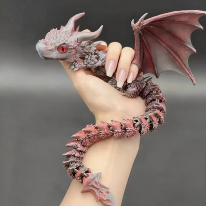 2026 New Hot Sale 3D Printed Big Horn Dragon Model Toy Articulated Joints Action Figure Party Decoration Craft Gift Wholesale
