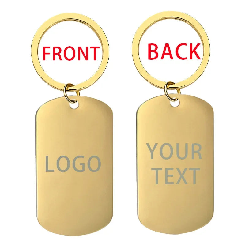 Fashion  Keychains for Men Women Custom Lettering Keychains  Engrave Date Name Logo Keyring Gift for Boyfriend Personalized