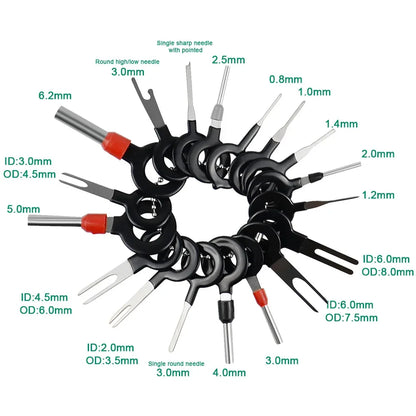 Automotive Terminal Removal Tool Electrical Wiring Crimp Connector Puller Release Pin Extractor Kit for Car Plug Repair Tools