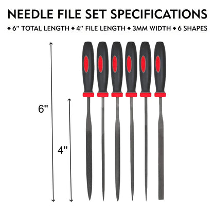 Deburring Tool Kit with 6Pcs Needle Files 6-1/2" Chamfer Tool for Resin Metal Plastic Tube Hole 3D Art with Extra 10 HSS Blades