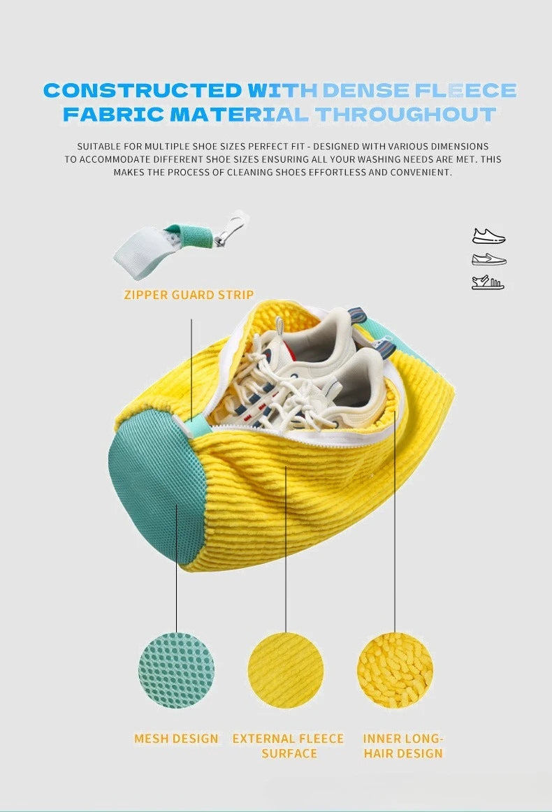 Laundry Bag Shoe Washing Bag Padded Net Protector For Fluffy Fibers Polyester Machine Friendly Drying Wash Bags For Shoes