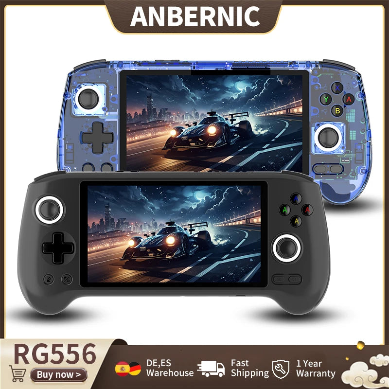 ANBERNIC RG556 Handheld Games Console 5.48'' AMOLED 1080*1920 Screen Android 5500mAh Portable Video Games Player AI Assistant