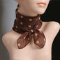 Summer Polka Dot Print Artificial Silk Scarf Thin Neck Warp Chiffon Soft Shawl Beach Sunscreen Square Women Neck Scarves