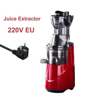 220V Juice Extractor Home Slag Separation Ginger Fruit Vegetable Juice Extractor Multifunctional Fruit Slow Juicer Automatic