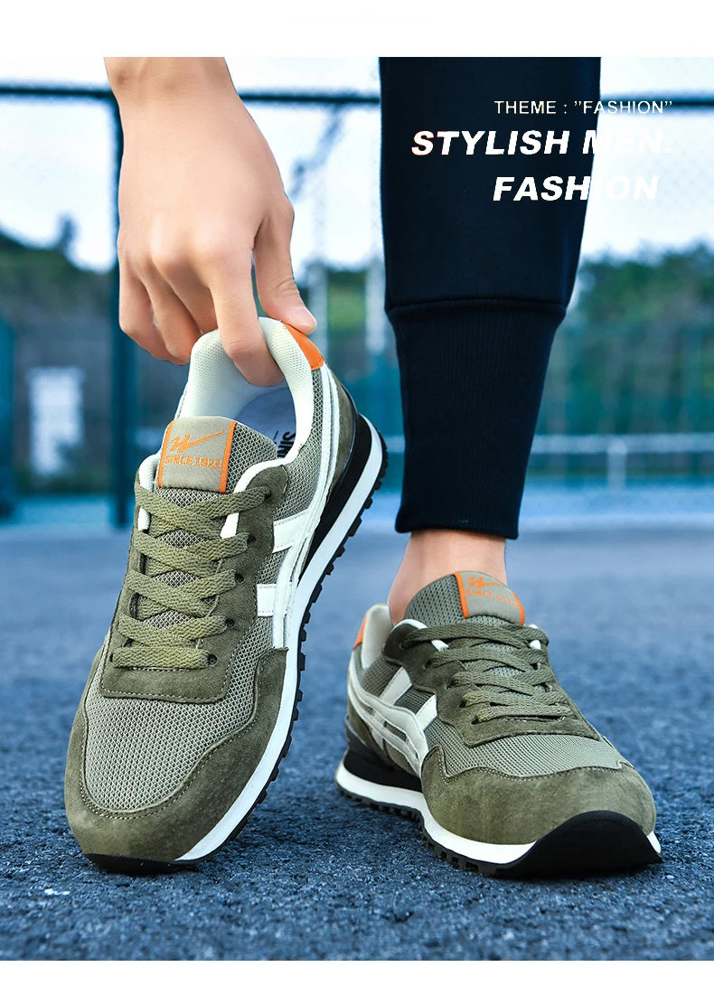 Double Star Training Walking Shoes, Breathable Mesh Sports Shoes, Versatile Fashion Trendy Men's Shoes
