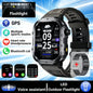 Outdoor Military Smartwatches Bluetooth Call Men 2.01" Blood Oxygen Monitor 5ATM Waterproof GPS Tracking Sports Smart Watch HW12