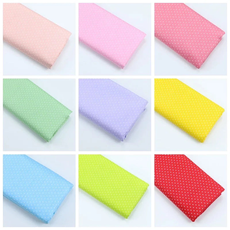160x50cm Pure Cotton Twill Polka Dots Dot Cloth Baby Gown Bedding Quilt Fabric All-Match Sewing Cloth for Home Decor