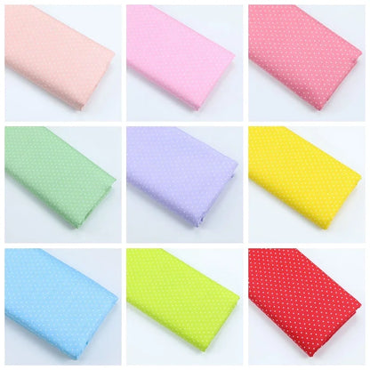 160x50cm Pure Cotton Twill Polka Dots Dot Cloth Baby Gown Bedding Quilt Fabric All-Match Sewing Cloth for Home Decor