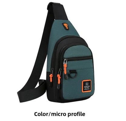 Fashion Men's Chest Bag Handbag Lightweight Oxford Fabric Crossbody Shoulder Bag Stylish Casual Men's Waist Packs Male Chest Bag
