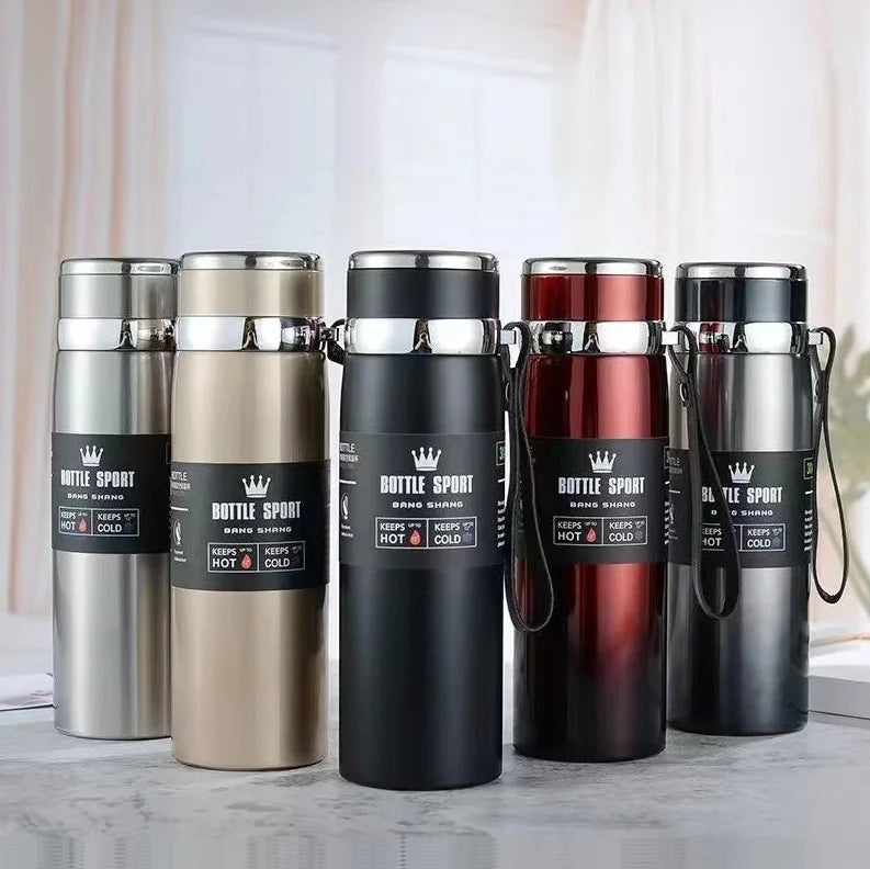 1L Stainless Steel Vacuum Flask Dual Use Hot Cold Drink Bottle Portable Thermal Container Perfect for Holding Water Tea Coffee