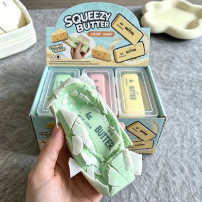 Wax Coating Butter Stick Squishy Sensory Fidget Finger Relax Crunchy Butter Stick Sound Crispy Pinch Butter Bar Toy