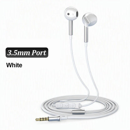 USB Type C Wired Headphones 9D HiFi Stereo Headset 3.5mm Music Earphones With Mic Volume Control For Samsung iPhone 17 16 Xiaomi