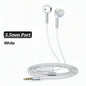 USB Type C Wired Headphones 9D HiFi Stereo Headset 3.5mm Music Earphones With Mic Volume Control For Samsung iPhone 17 16 Xiaomi