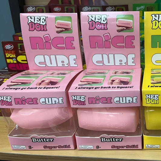 Flour Filled Butter Bar Squeeze Toy Nice Cube Nee Doh Squishy Fidget Toy Stress Relief Portable Decompression Squish Gift Toy