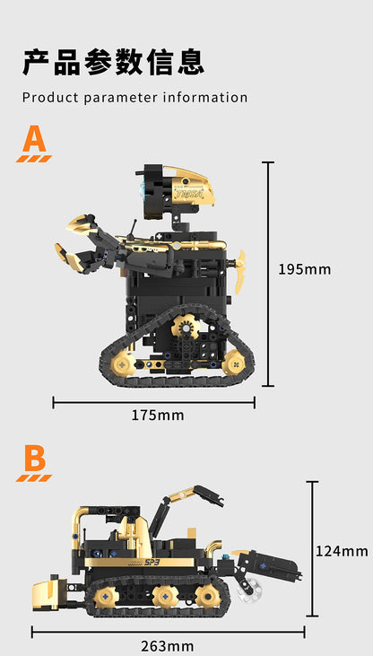 Multi-Axis mechanical Arm Programmable Building Blocks 5 in 1 robot Remote Control toys Interactive STEM Learning children gift