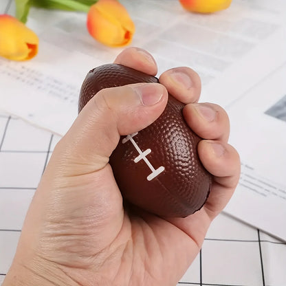 Elastic Decompression Grip Ball Vent Squeeze Ball American Football Supplies Coffee Rugby Ball Toy for Stress Relief
