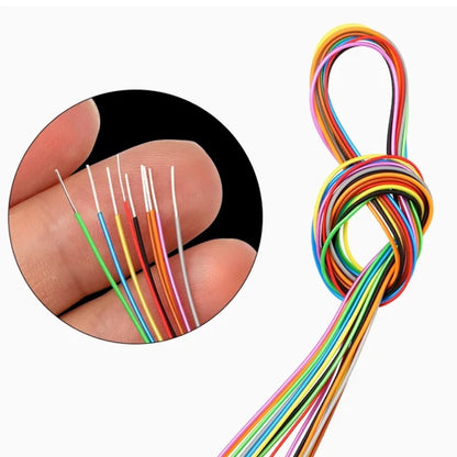 5/10/20M UL1423 PTFE Micro Fine Wire 38/36/34/30/28/26/24AWG PVDF Insulated Electronic Single Core Silver Plated Copper Cable