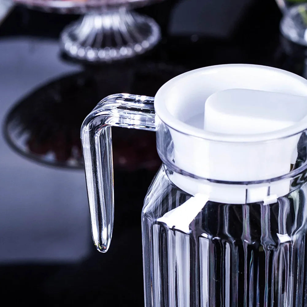 1.1L Transparent Plastic Water Juice Jug Pitcher, for Storing Fresh Drinks in Kitchen Fridge, Drink Storage Pot