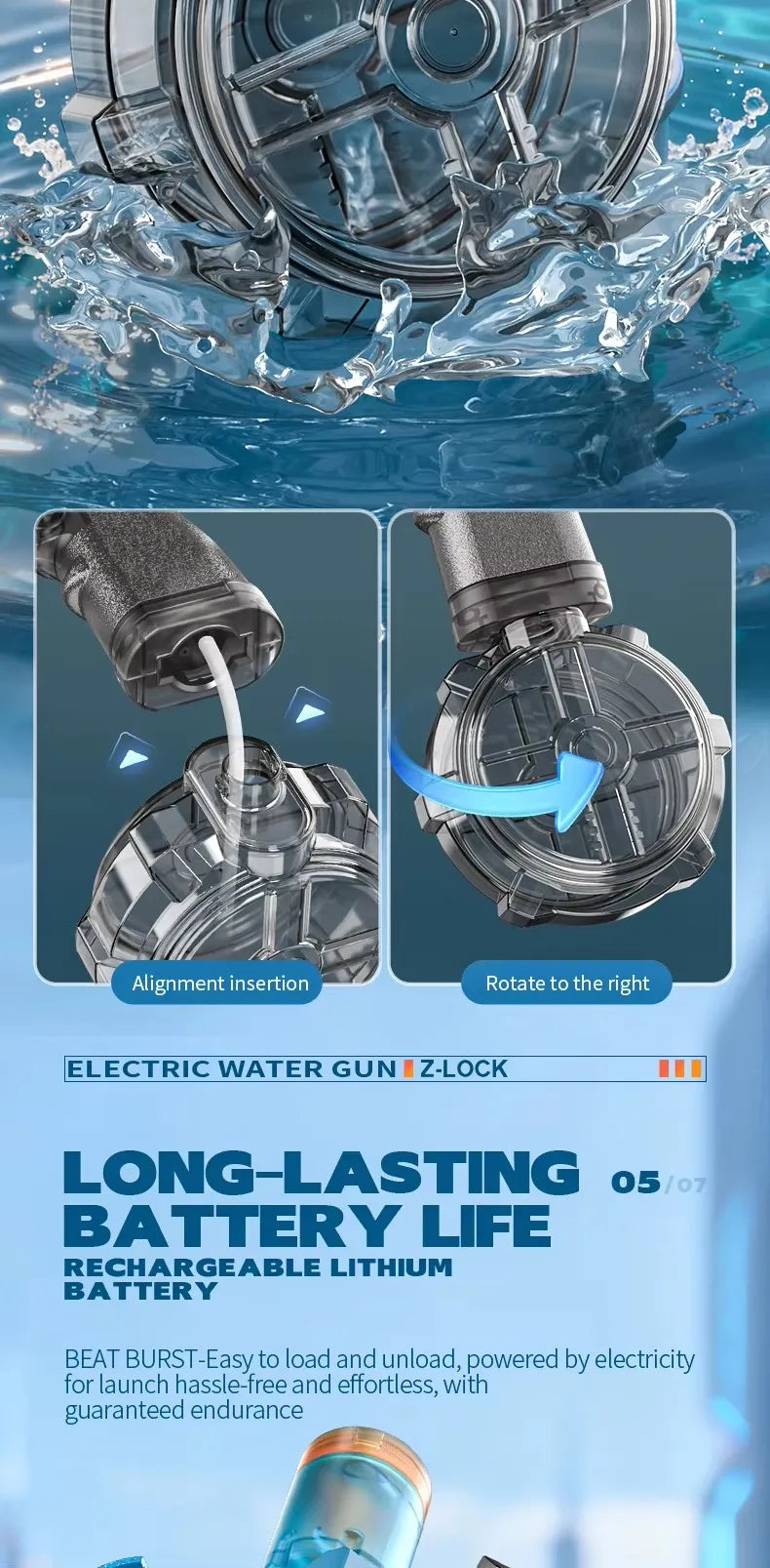 MK9 Pulse Children Electric Water Gun Automatic Water Absorption Induction Flash Light Spray Guns Summer Outdoor Toys for Kids