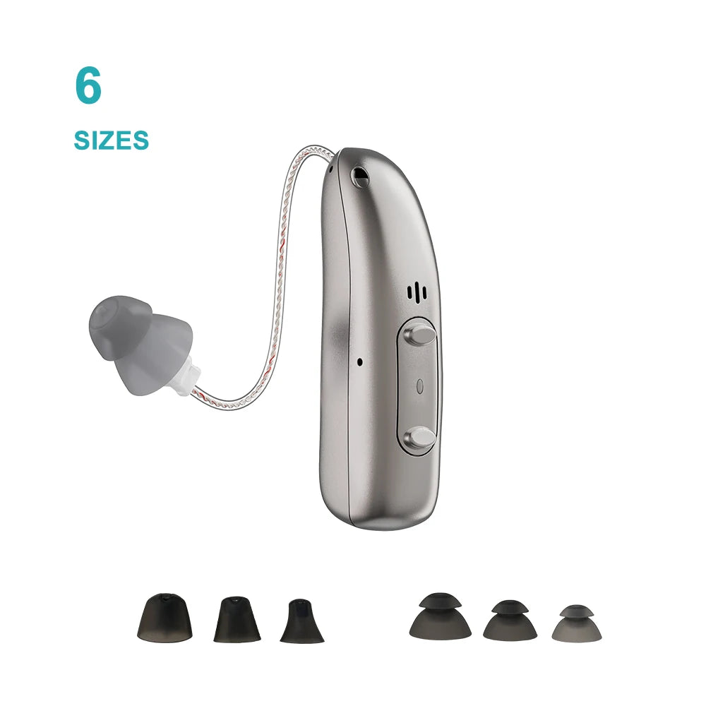 Self-Fitting OTC Hearing Aids, Mild to Moderate Hearing Loss,Bluetooth Hearing Aid with Invisible Fit Noise Support audifonos