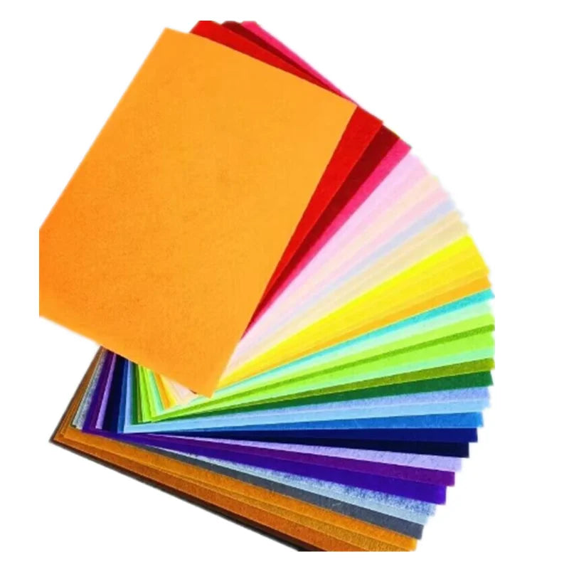 30*20cm 40Pcs Soft Felt Fabric Sheet A4 Size Nonwoven Fabric Needlework Quilting Material Cloth For Patchwork Sewing Craft Doll