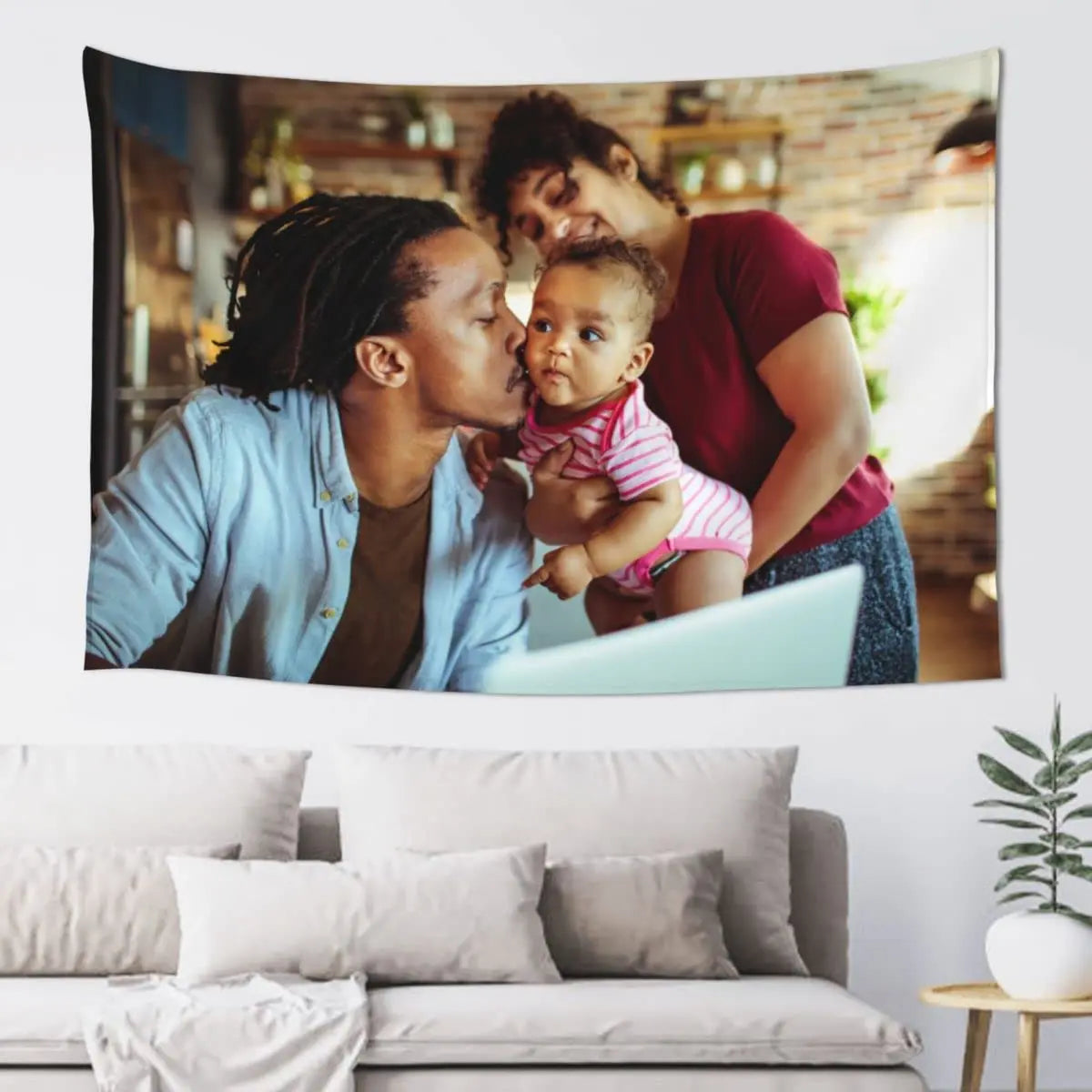Custom Tapestry Personalized Photo Tapestry Wall Hanging for Bedroom, Living Room & Dorm Decor, Modern Home Wall Art