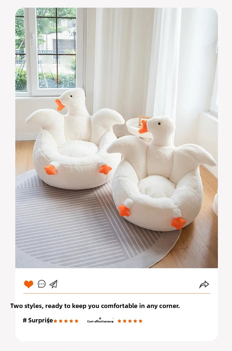 creative cute bean bag sofa goose-shaped design soft portable sofa single lightweight couch wohnzimmer living room furniture