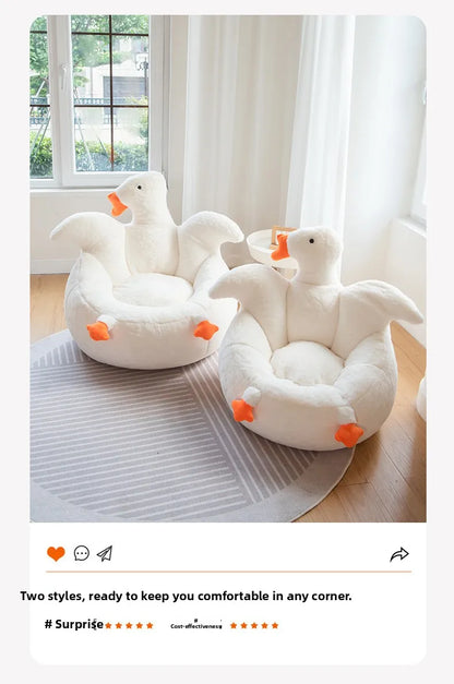 creative cute bean bag sofa goose-shaped design soft portable sofa single lightweight couch wohnzimmer living room furniture