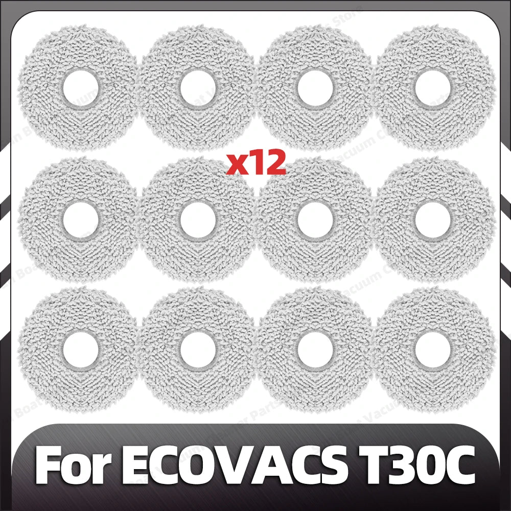 Compatible for ECOVACS T30C / T30C OMNI / T30C PRO OMNI Main Side Brush Filter Mop Pad Dust Bag Spare Parts Accessories