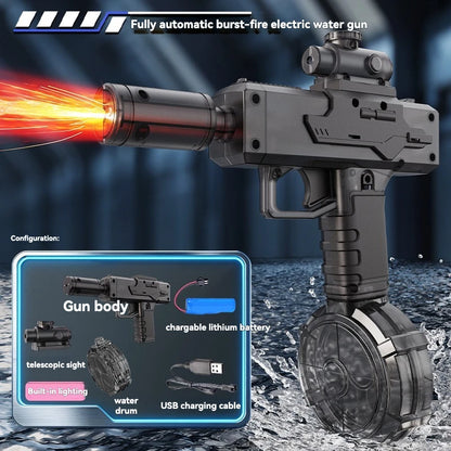 Latest Ice Mouse Electric Water Gun Pulse High Pressure Strong Range, Long Range Continuous Launch Children's Toy Water Splashin