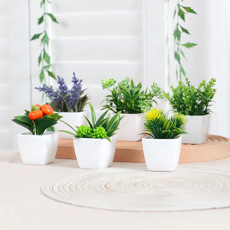 1SET Simulation Plant Potted Plant, Suitable For Commercial Office Counter, Living Room, Study, Courtyard, Home Decoration