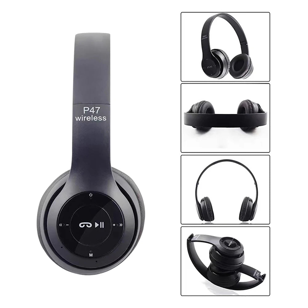 Fone Wireless Bluetooth Headphones HIFI Stereo Foldable P47 Earphones Kid Helmet Gift With Microphone Support SD Card For iPhone