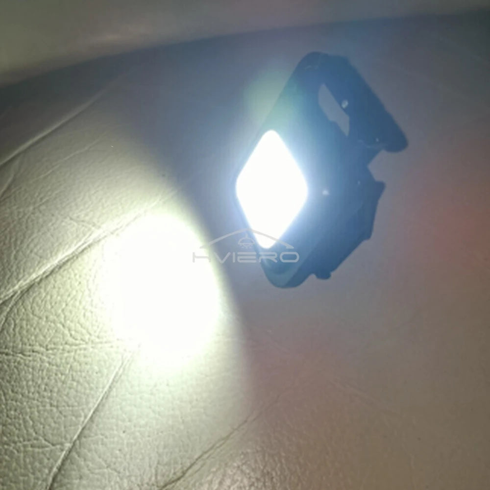 COB Work Light Flashlamp Mini Flashlight Keychain Carry LED Waterproof USB Charge Convenient Emergency Outdoor Lighting Camping