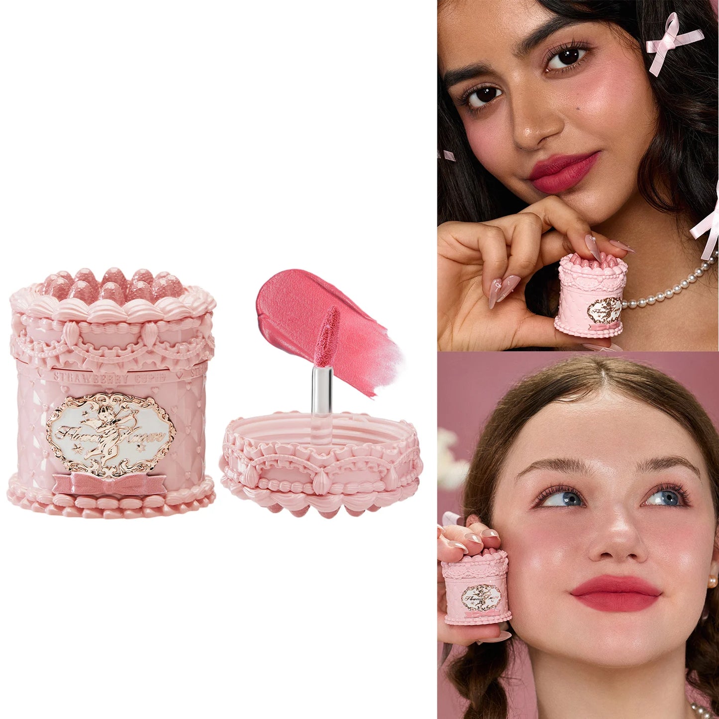 Flower Knows Full Collection Lip Gloss Tinted Lip Oil Vegan Hydrating Lip Makeup for Women Girls Non Sticky Moisturizing Shine