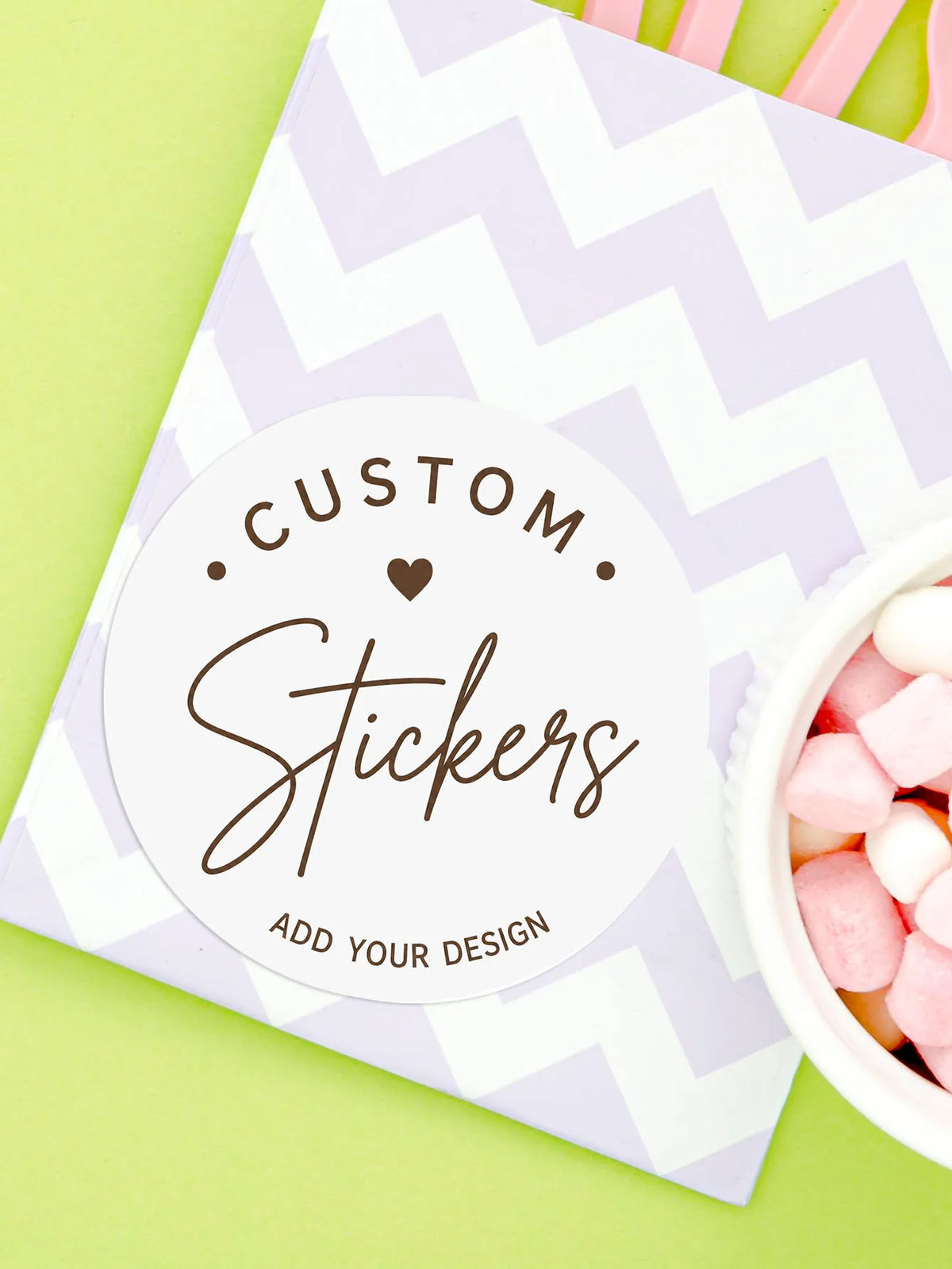 1/50/100PCS Custom Round Waterproof Stickers with Personalized Text & Images for Brand Logo, Product Packaging & Cans Labels