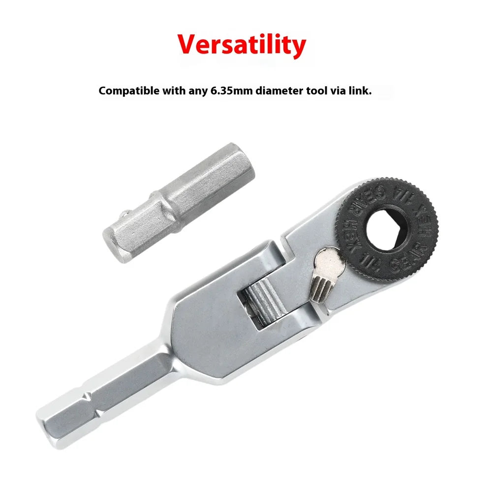 New Socket Torque Wrench Hand Tools 6.35mm Screwdriver Stainless Steel Hexagonal Ratchet Wrench Toughbuilt Mechanic Manual Tools
