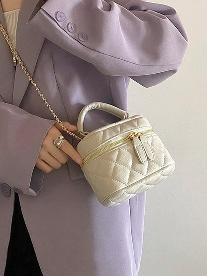 Classic Mini Quilted Chain Stitch Womens Crossbody Bagshoulder Bag Fashionable Designer Handbag High Quality PU Womens Small Bag
