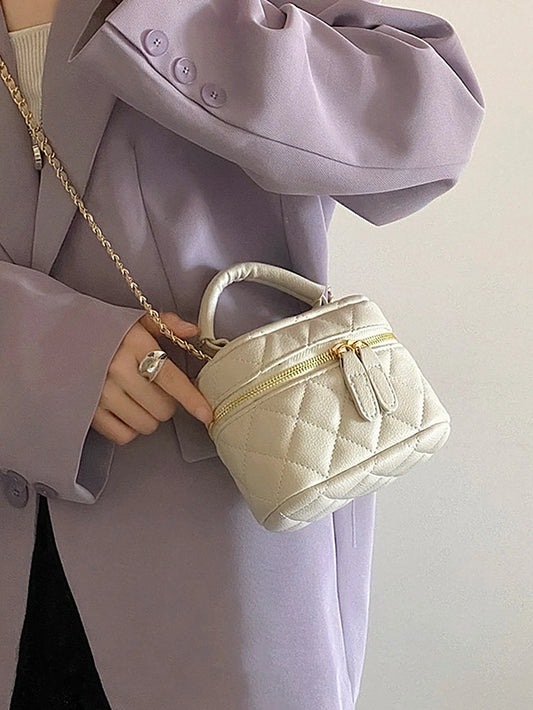 Classic Mini Quilted Chain Stitch Womens Crossbody Bagshoulder Bag Fashionable Designer Handbag High Quality PU Womens Small Bag