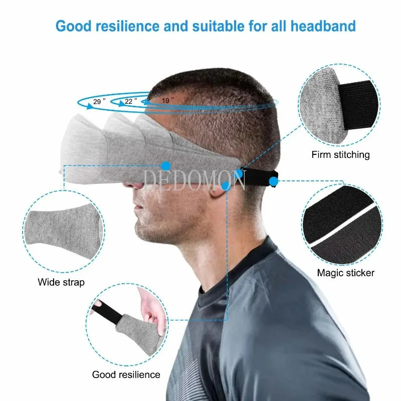 Cotton Eye Cover Eyeshade Travel Sleeping Eye Mask Relieve Fatigue Sleep Blindfold Office Soft Eyepatch Bandage For Fast Sleep