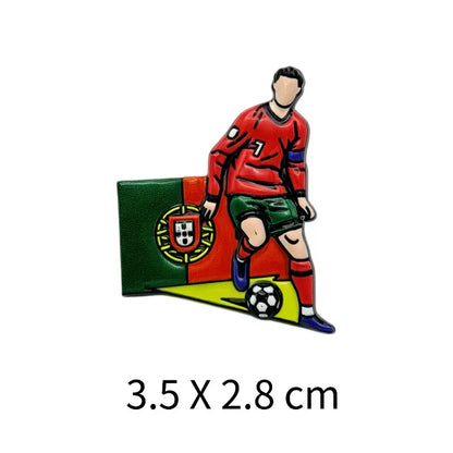 2026 USA Canada Mexico Football Pin Badge Cartoon Alloy Unisex Soccer Player Souvenir Brooch DIY Clothes Bags Hat Scarf Jeans