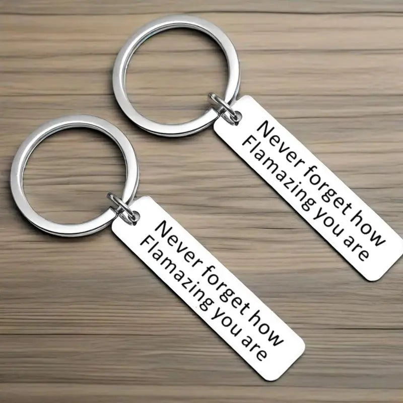 Personalized Engraved Keychain - Custom Name Initials Metal Key Ring - Perfect Daily Accessory & Birthday Christmas Gift