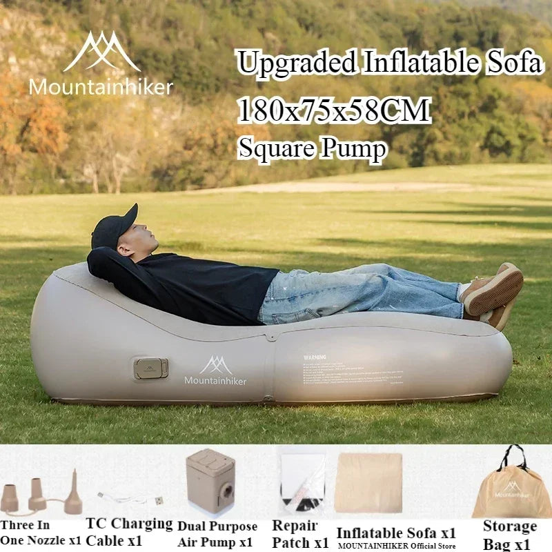 Mountainhiker Automatic Inflatable Fast Inflatable Air Sofa Bed Outdoor Portable Air Mattress Lazy Camping Sleeping Mat Uptaded