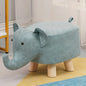 1 Elephant Stool Children's Animal Stool Cute and Creative Elephant Stool Solid Wood Technology Cloth Perfect for Living Room