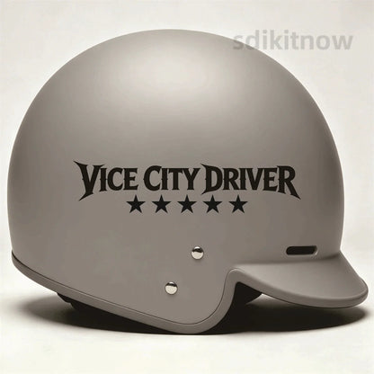 Vice City Driver 5 Stars For GTA 5 6 Helmet Sticker Waterproof Vinyl Motorbike Decal Decor for Honda Yamaha Suzuki Kawasaki KTM